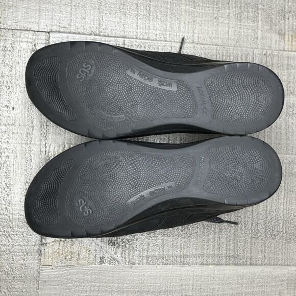 SAS Walk-Easy Nero Leather Walking Shoe Women's 9.5M Charcoal Black - Picture 7 of 8